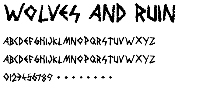 Wolves and Ruin font